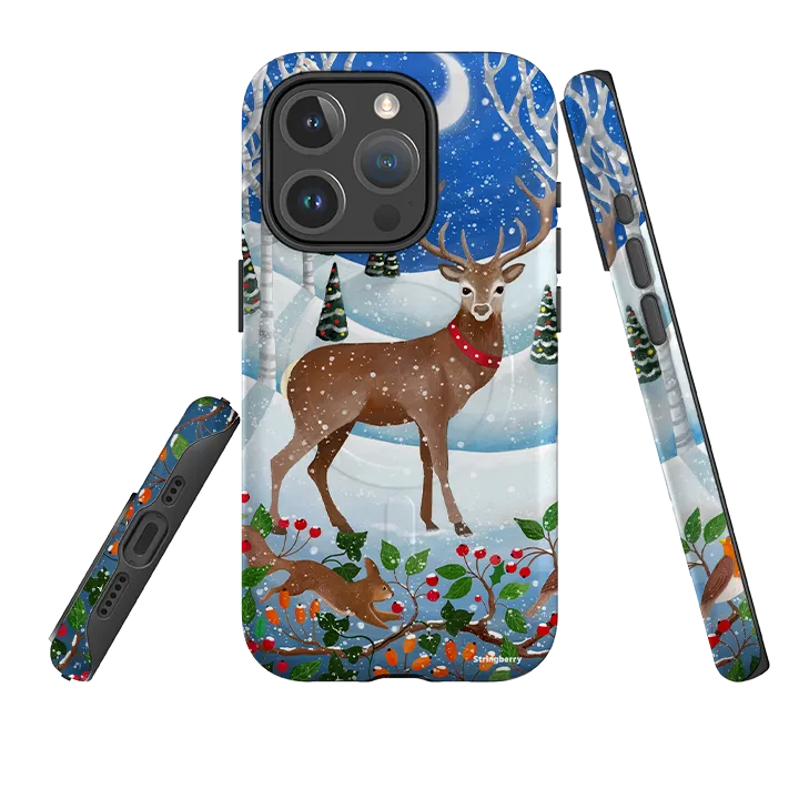 iPhone MagSafe Tough Case - Deer By Bex Parkin Slim Fitment Rugged Texture Design