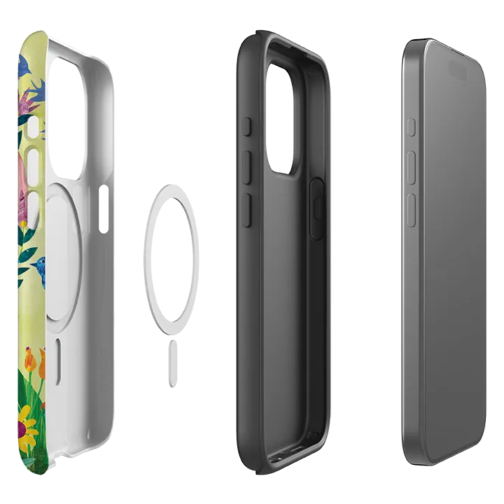 Rugged Design Style Hybrid Form iPhone MagSafe Tough Case - Earth Day By Tracey English