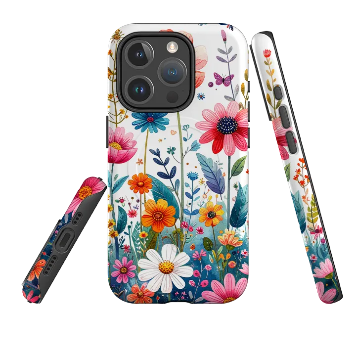 iPhone MagSafe Tough Case - Field Floral Elegant Finish Design