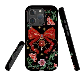 Premium Surface Texture Polished Layer iPhone MagSafe Tough Case - Five Gold Ring By Maria Matos