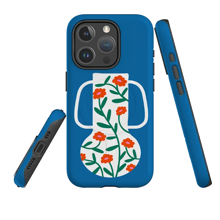 iPhone MagSafe Tough Case - Floral Vase Subtle design