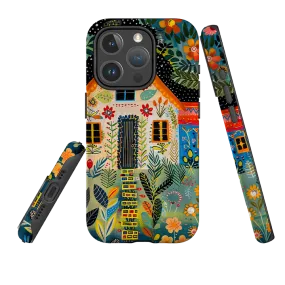 Durable Finish iPhone MagSafe Tough Case - Folk Art House II