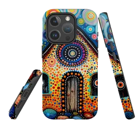 Elegant Touch Stylish Form iPhone MagSafe Tough Case - Folk Art House III