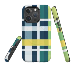 Protective Material Comfort Use iPhone MagSafe Tough Case - Forest Gingham