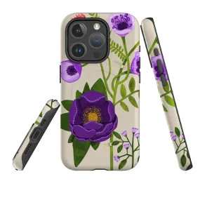 Ergonomic Shape Comfort Pattern Texture iPhone MagSafe Tough Case -  Herbarium Oracle By Nina Pace