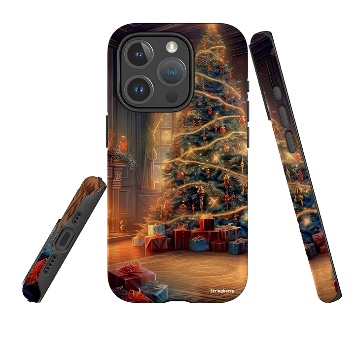 iPhone MagSafe Tough Case -  Holly Jolly Christmas Rugged Surface Build