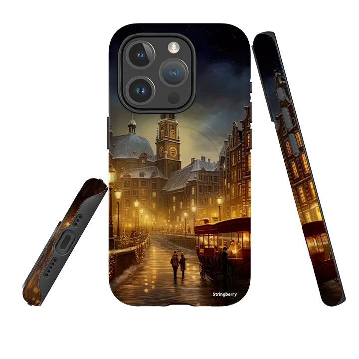 Durable Edge Texture iPhone MagSafe Tough Case - Late Winter Evening