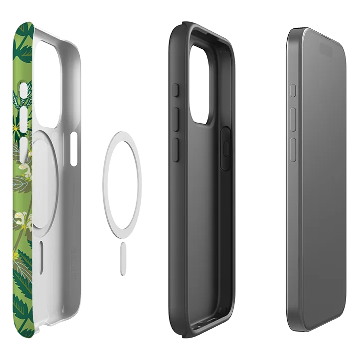 iPhone MagSafe Tough Case - Leaf Green By Kate Heiss Hybrid Protection Light Structure