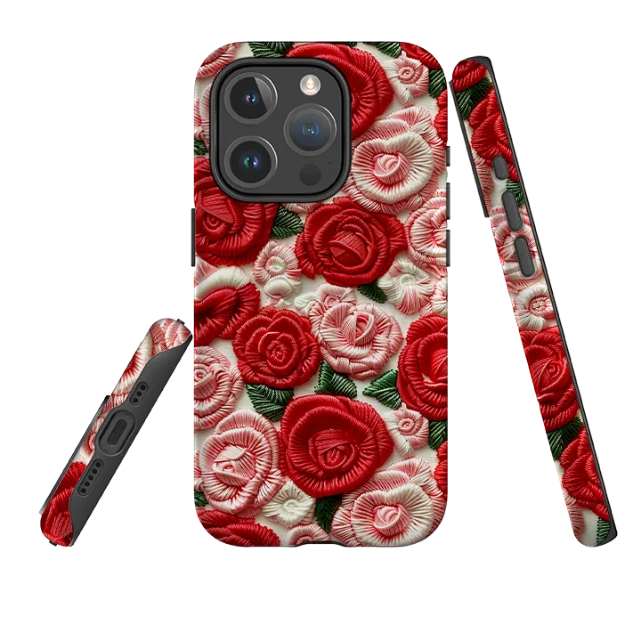 Clear Frame Flexible structure iPhone MagSafe Tough Case - Light Roses III