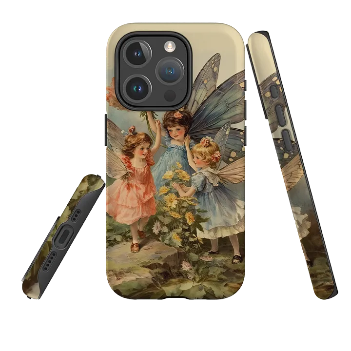 Protective Pattern Texture Protective Texture Finish iPhone MagSafe Tough Case - Little Fairies