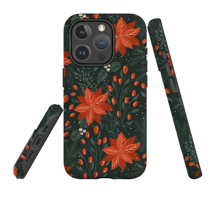 Rugged Design Shock Cushion iPhone MagSafe Tough Case -  Magic Of The Holidays