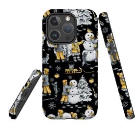 Modern Layer Comfort Shield Texture iPhone MagSafe Tough Case - Me and Snowman