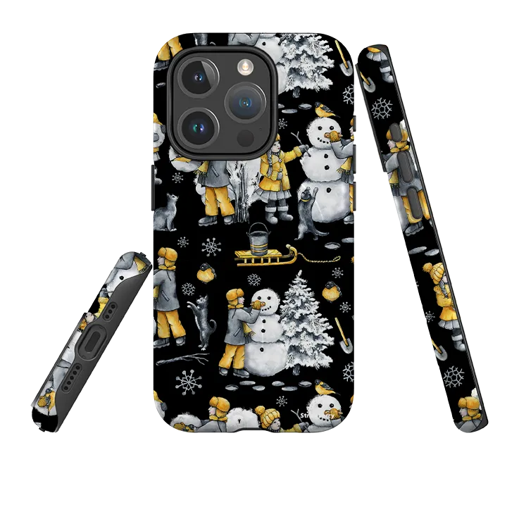 Modern Layer Comfort Shield Texture iPhone MagSafe Tough Case - Me and Snowman