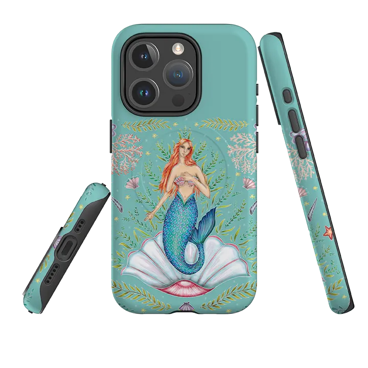 iPhone MagSafe Tough Case -  Mermaid By Catherine Rowe Clean Texture Protective Design Layer