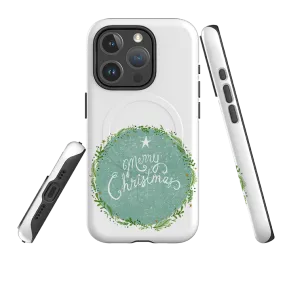iPhone MagSafe Tough Case -  Merry Christmas By Katherine Quinn Matte Edge Outdoor Use