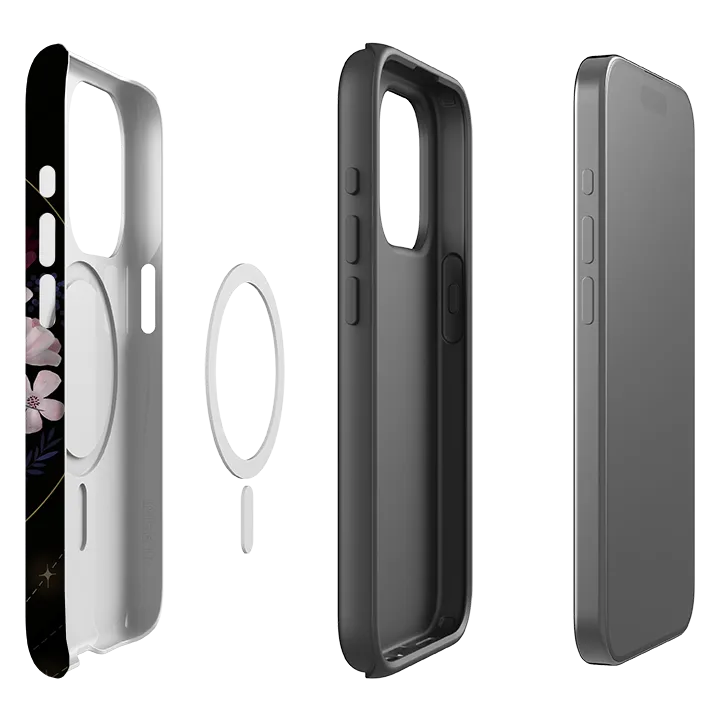 Flexible Build Form iPhone MagSafe Tough Case - Moon Moths By Bex Parkin