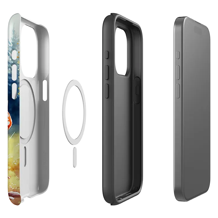 Minimal Design Vivid Pattern iPhone MagSafe Tough Case -  Mushroom Colour III