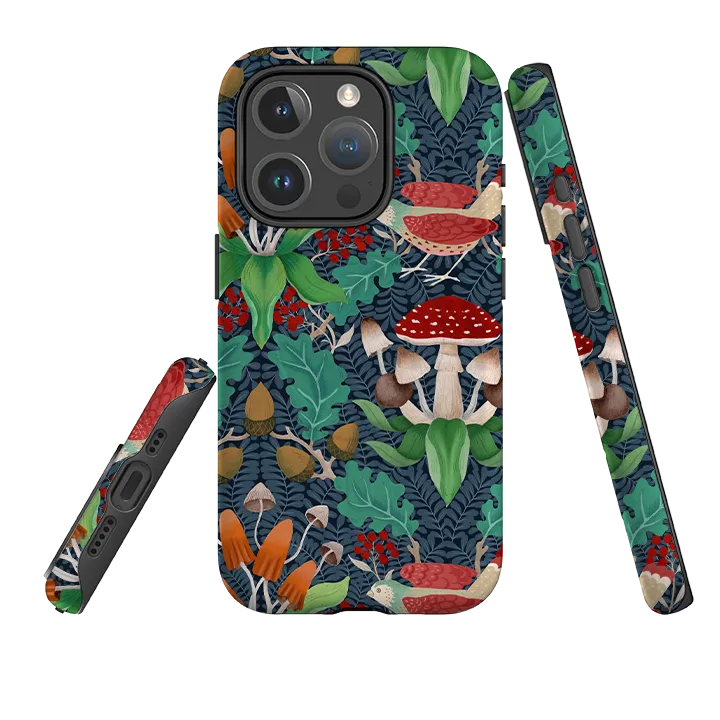 Flexible Grip Form Protective Edge Layer iPhone MagSafe Tough Case - Mushrooms By Bex Parkin