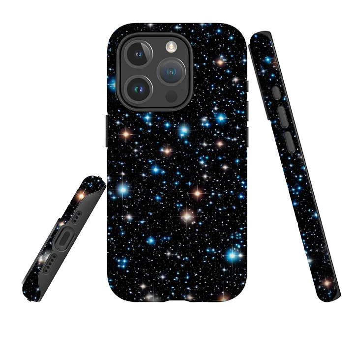 Camera Protection Modern Build Texture iPhone MagSafe Tough Case - Night Sparkle II (Case does not glitter)