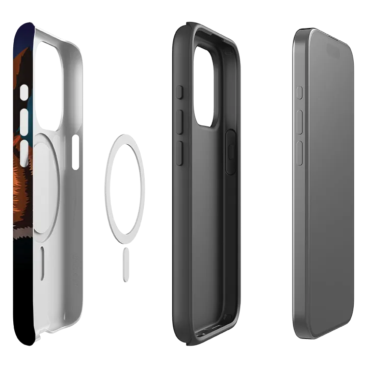 Soft Surface Layer Flexible Material iPhone MagSafe Tough Case -  Owl By Mia Underwood