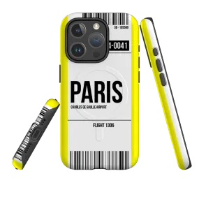 iPhone MagSafe Tough Case -  Paris Yellow Stylish Edge Simple Texture