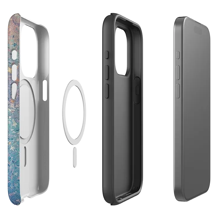 Minimal Shield Texture iPhone MagSafe Tough Case - Pastel Glitter (case does not glitter)