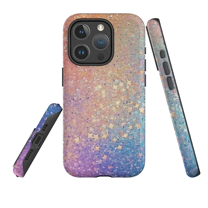 Matte Pattern Layer Polished Texture iPhone MagSafe Tough Case - Pastel Glitter (case does not glitter)