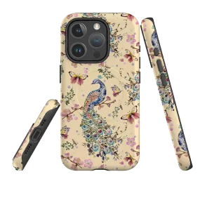 iPhone MagSafe Tough Case -  Peacock and Cherry Blossoms Lily By Helen Ahpornsiri Premium Build Layer