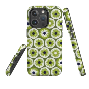 Compact Texture Layer Strong Outline iPhone MagSafe Tough Case -  Penny Flowers Green By Ali Brookes