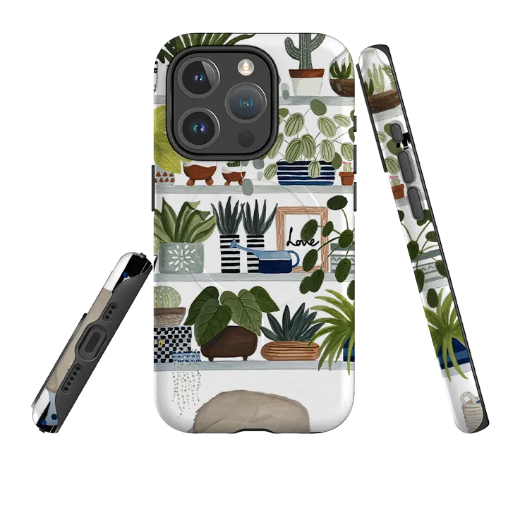 iPhone MagSafe Tough Case - Plant Shelves By Bex Parkin Vivid Pattern