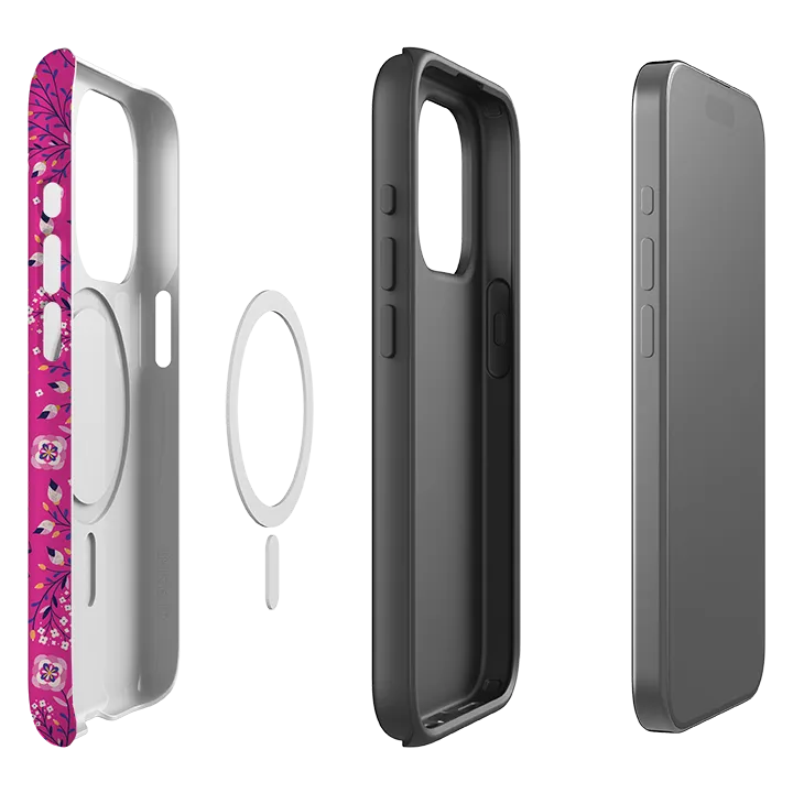 Stylish Pattern Scratch Guard iPhone MagSafe Tough Case -  Pride and Prejudice Pink By Jenny Zemanek