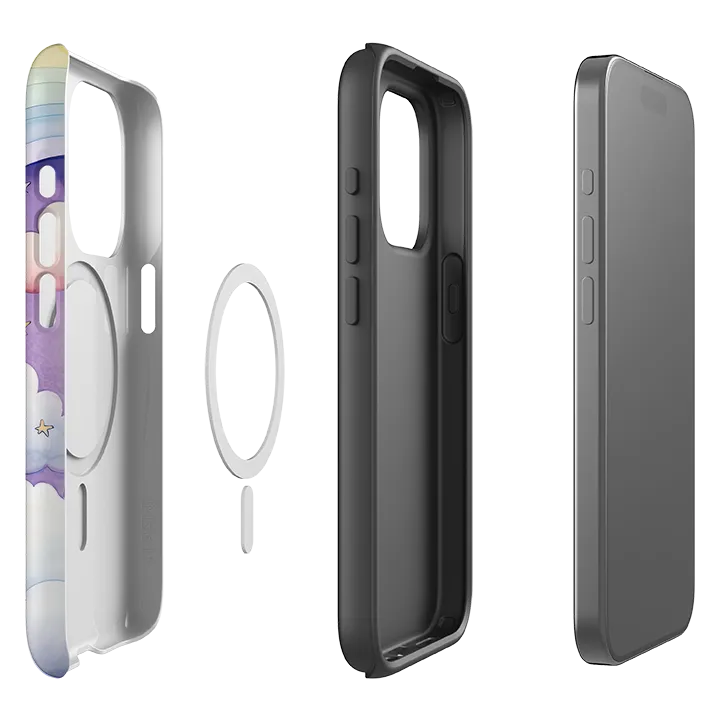 iPhone MagSafe Tough Case - Rainbow Clouds II Wireless charging