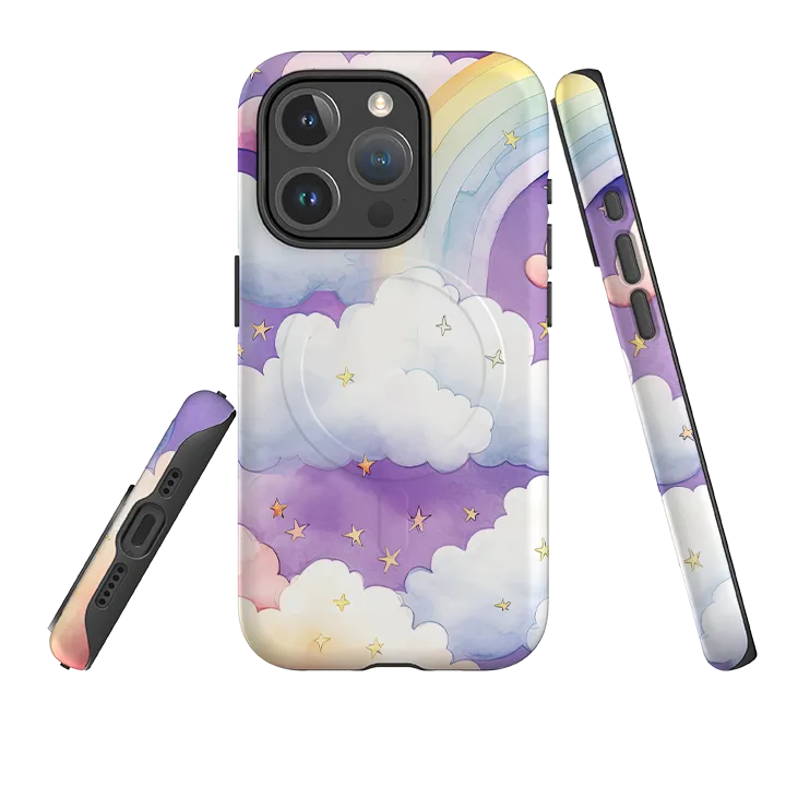 Smooth Layer iPhone MagSafe Tough Case - Rainbow Clouds II