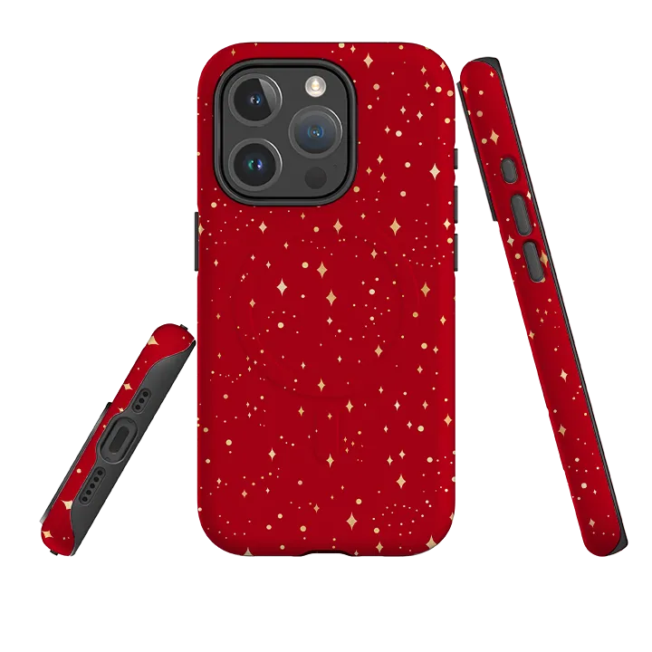 Shock Surface Protective Shell iPhone MagSafe Tough Case -  Red Cosmos