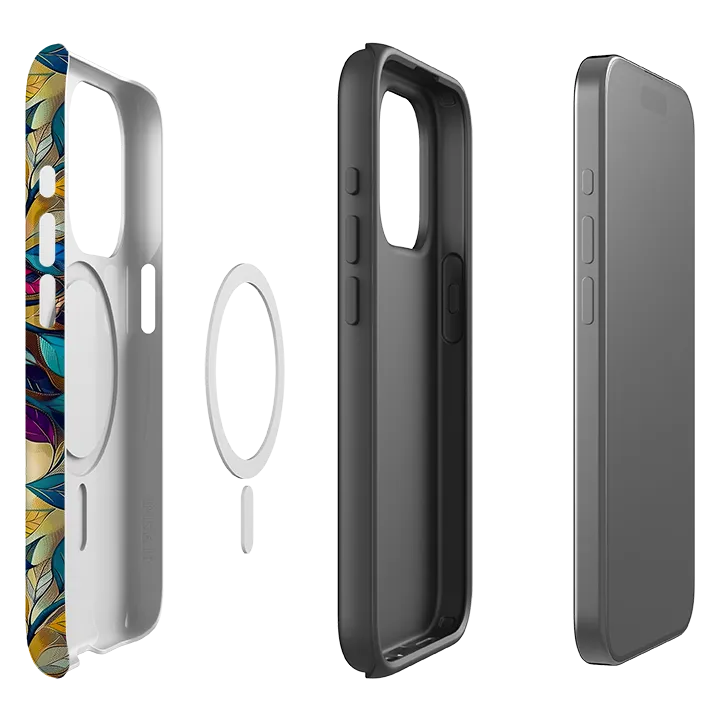 iPhone MagSafe Tough Case - Ripley Leaves Light Form Colorful Finish
