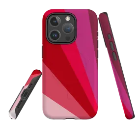 Ergonomic grip Smooth Finish iPhone MagSafe Tough Case - Ruby Fan By Kitty Joseph