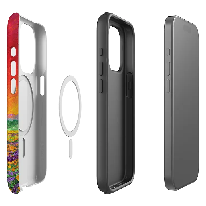 Everyday Carrying Minimal Design iPhone MagSafe Tough Case - Saguaro Sunset By Linda Calvert Jacobson