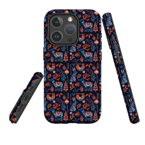 iPhone MagSafe Tough Case - Scandi Animals Dark By Tracey English Soft Layer