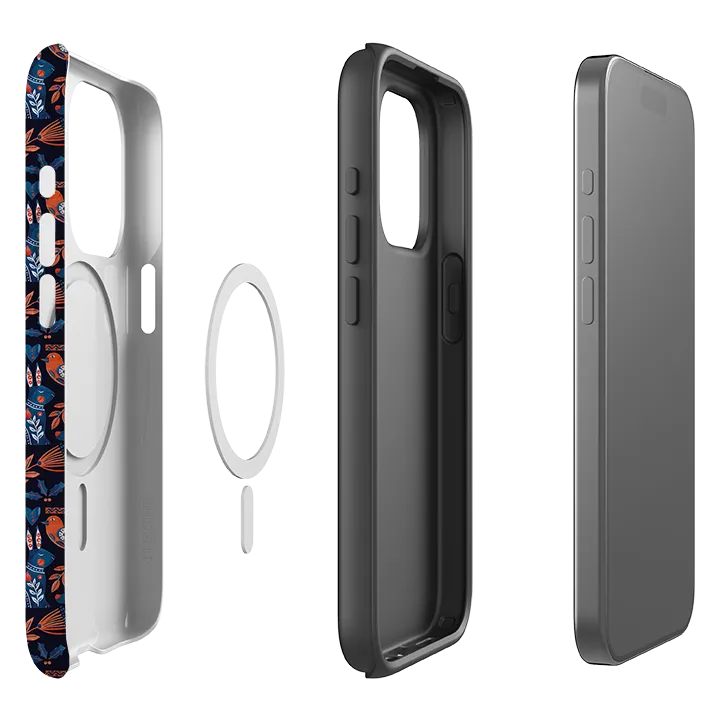 iPhone MagSafe Tough Case - Scandi Animals Dark By Tracey English Practical Look Reusable Material