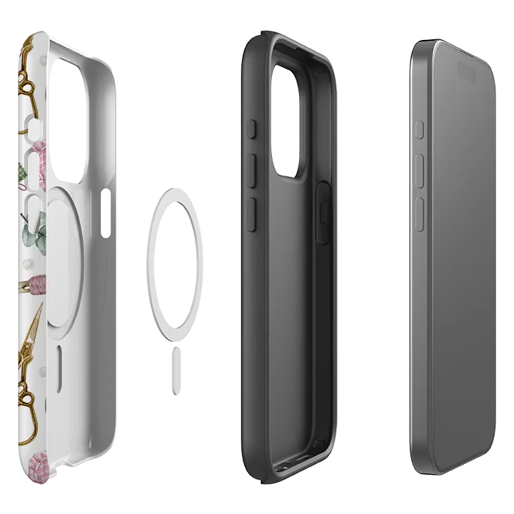 iPhone MagSafe Tough Case - Sewing Pattern IV premium design Hybrid Grip Finish
