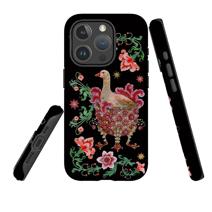 Durable Look iPhone MagSafe Tough Case - Six Geese A Laying By Maria Matos