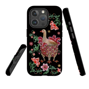 Strong Grip iPhone MagSafe Tough Case - Six Geese A Laying By Maria Matos