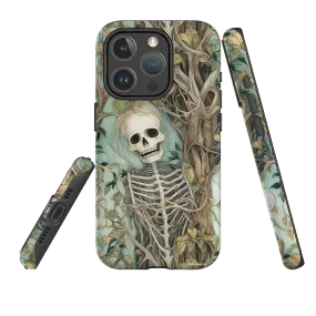 iPhone MagSafe Tough Case - Skeletal Floral Color Pattern