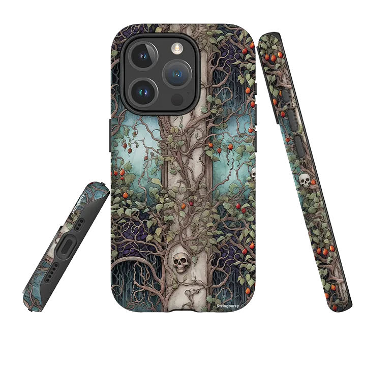iPhone MagSafe Tough Case - Skull Trees Elegant Build Texture Slim Profile