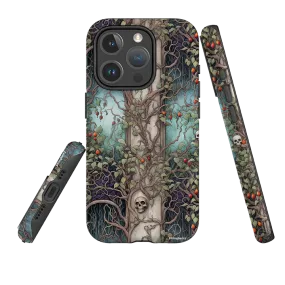 Soft Texture Port Protection iPhone MagSafe Tough Case - Skull Trees