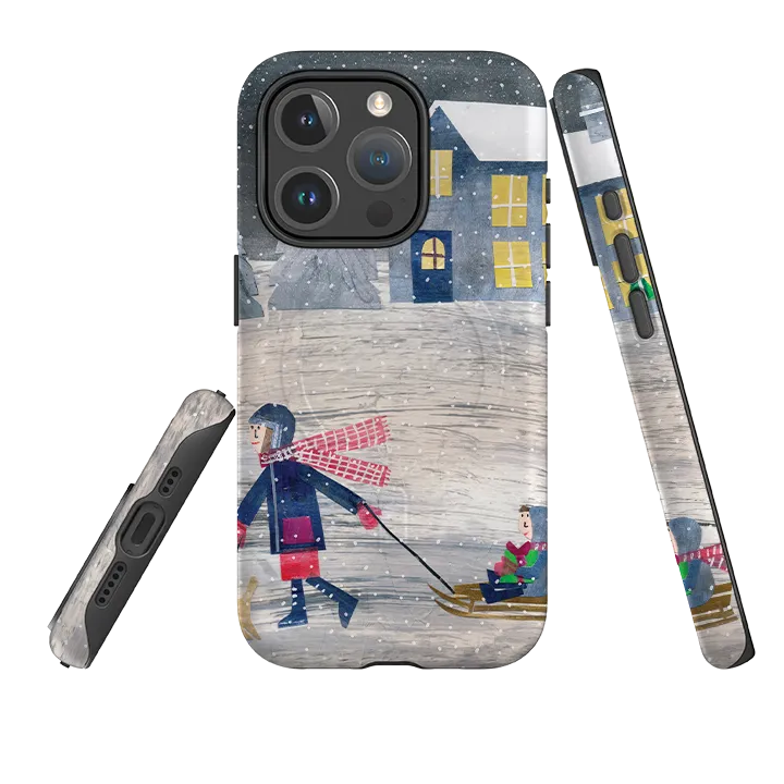 iPhone MagSafe Tough Case - Sledging By Tracey English Light Structure Stylish Texture