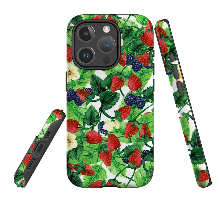 iPhone MagSafe Tough Case - Strawberries III By Abby Jacobs Daily Grip Flexible Grip Form