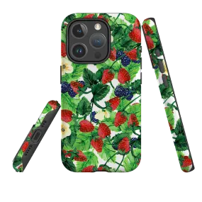 Hybrid Material Matte Shield iPhone MagSafe Tough Case - Strawberries III By Abby Jacobs