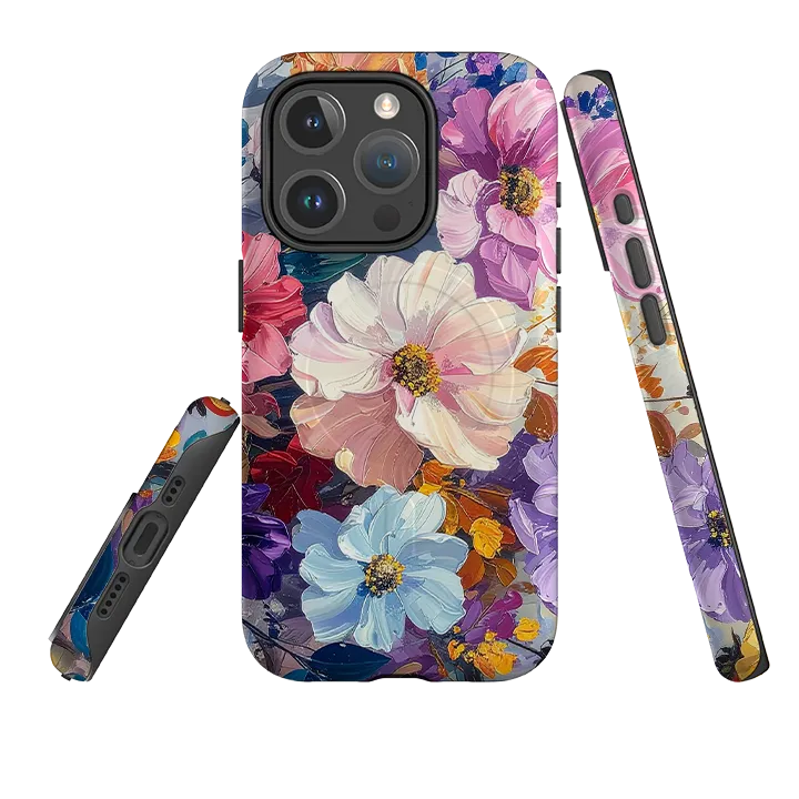 iPhone MagSafe Tough Case - Summer Floral Bransby Hybrid Edge metal frame