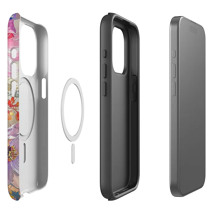 iPhone MagSafe Tough Case - Summer Floral Norton Luxury Style Soft Surface Design